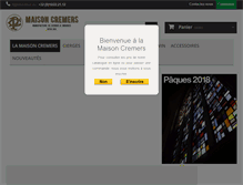 Tablet Screenshot of maisoncremers.be
